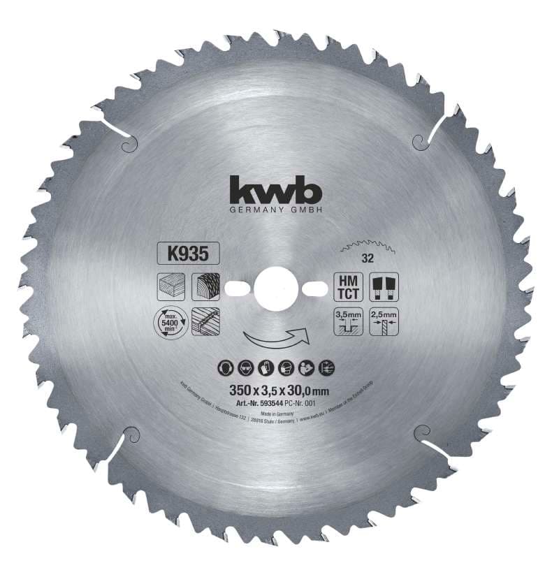  KWB 49593544 Rezni disk za cirkular 350x30 935K, HM, za drvo/plastiku