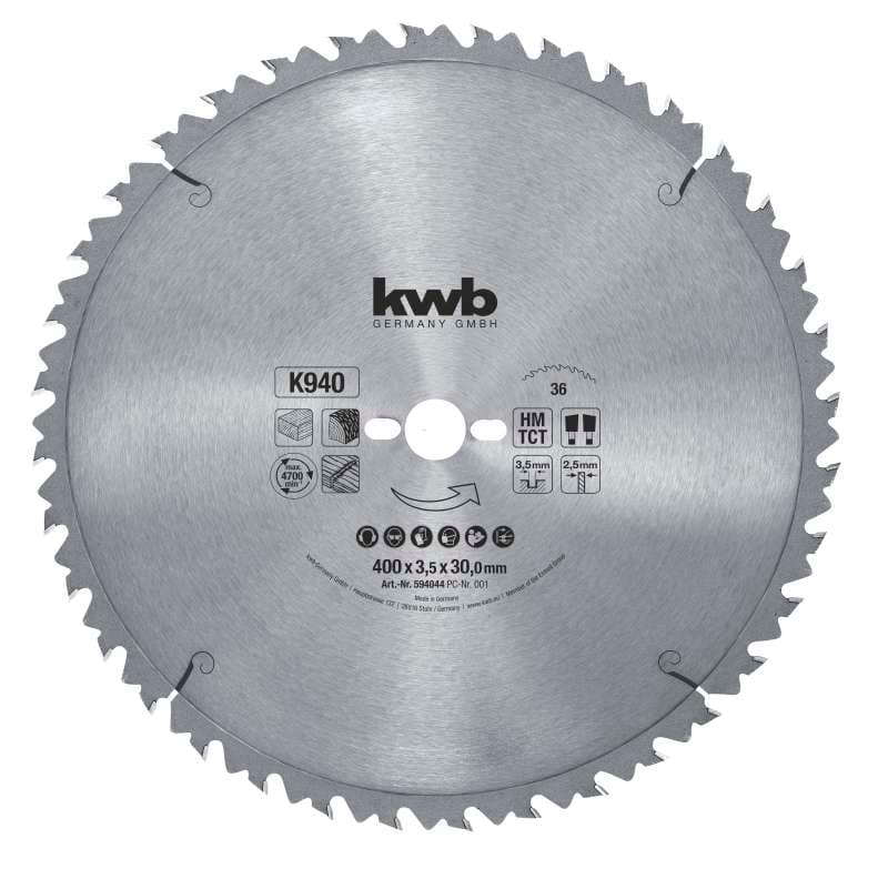  KWB 49594044 Rezni disk za cirkular 400x30 940K, HM, za drvo/plastiku