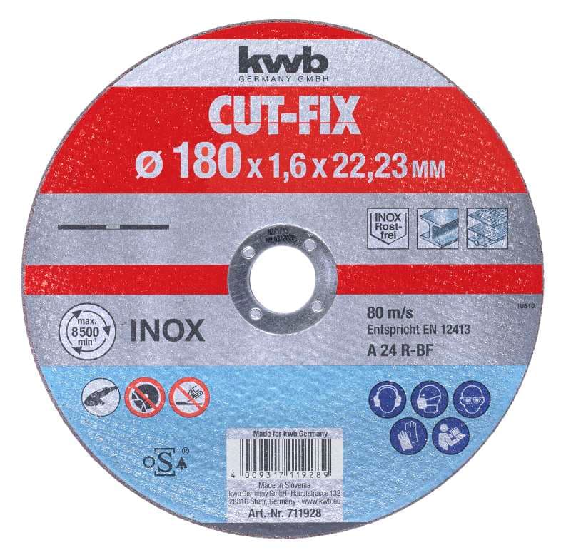  KWB 49711928 Rezna ploča za Inox 180x1.4 | Cut-Fix, ekstra tanka