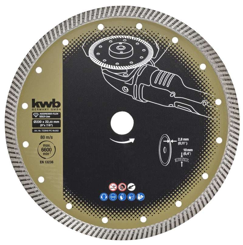  KWB 49722840 univerzalna dijamantska rezna ploča Gold Line, 230 mm