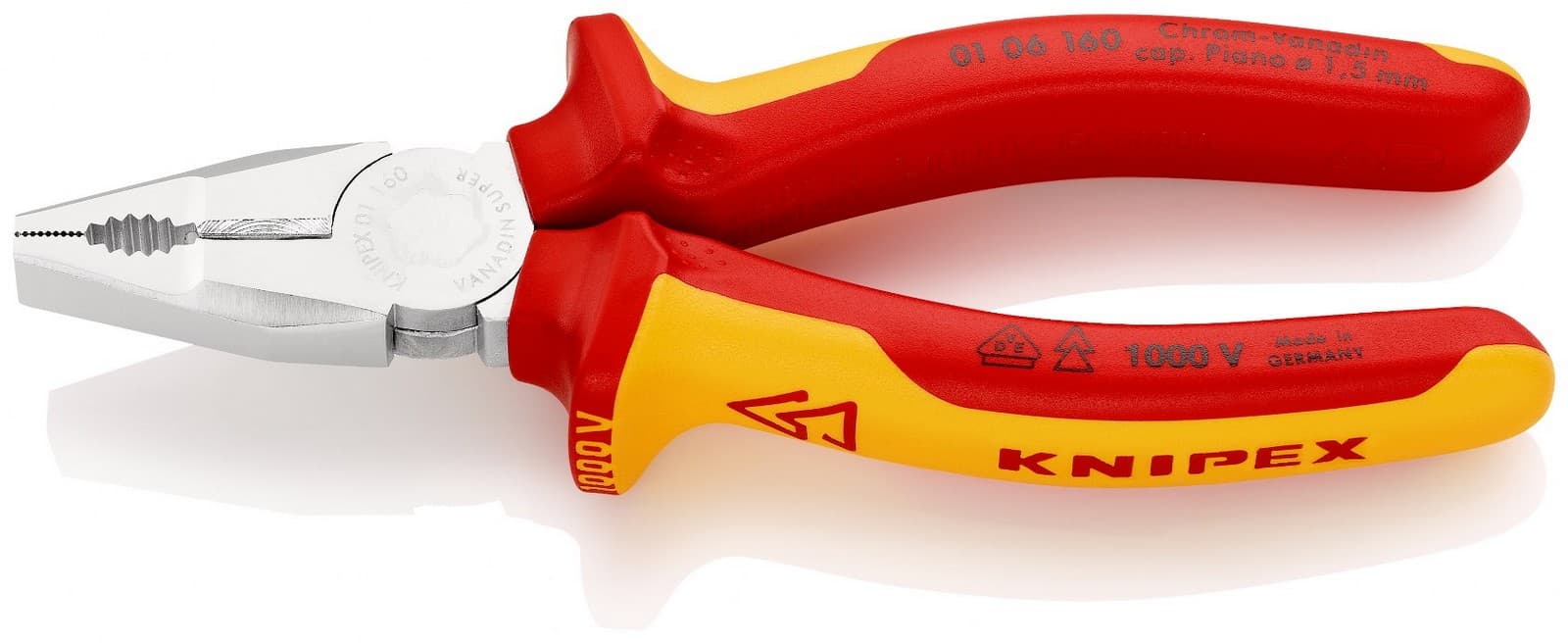 Knipex kombinovana klešta izolovana 160mm 01 06 160