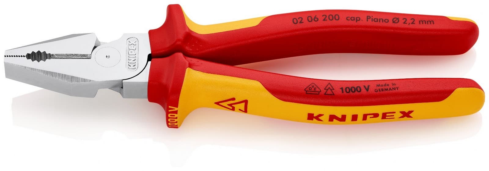 Knipex kombinovana klešta izolovana 1000V VDE 200mm 02 06 200