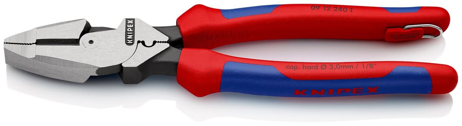 Knipex kombinovana klešta za kablove Lineman 240mm sa mogućnošću kačenja 09 12 240 T