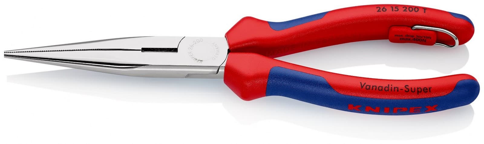 Knipex klešta špic prava 200mm sa mogućnošću kačenja 26 15 200 T