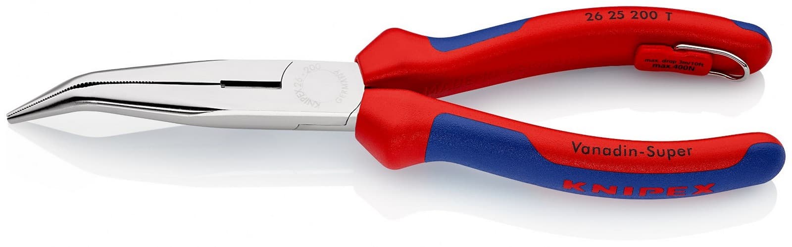 Knipex klešta špic kriva 200mm sa mogućnošću kačenja 26 25 200 T