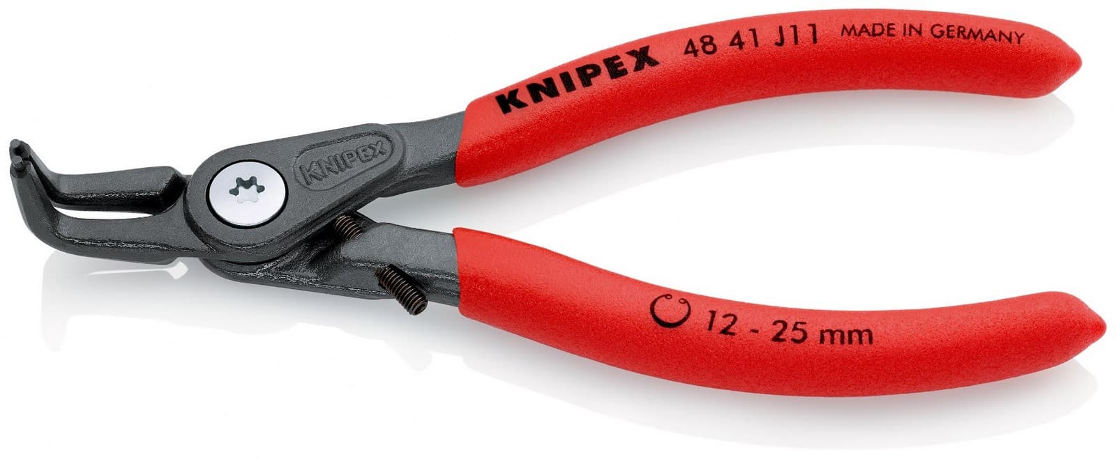 Knipex precizna klešta za unutrašnje sigurnosne prstenove sa graničnikom kriva 130mm 48 41 J11