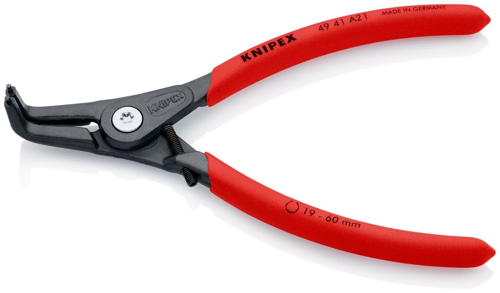 Knipex precizna klešta za spoljašnje sigurnosne prstenove sa graničnikom kriva 165mm 49 41 A21