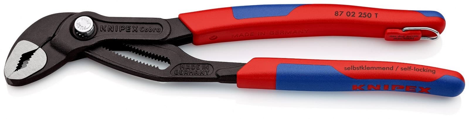 Knipex papagaj - cevna klešta Cobra® 2 sa mogućnošću kačenja 87 02 250 T