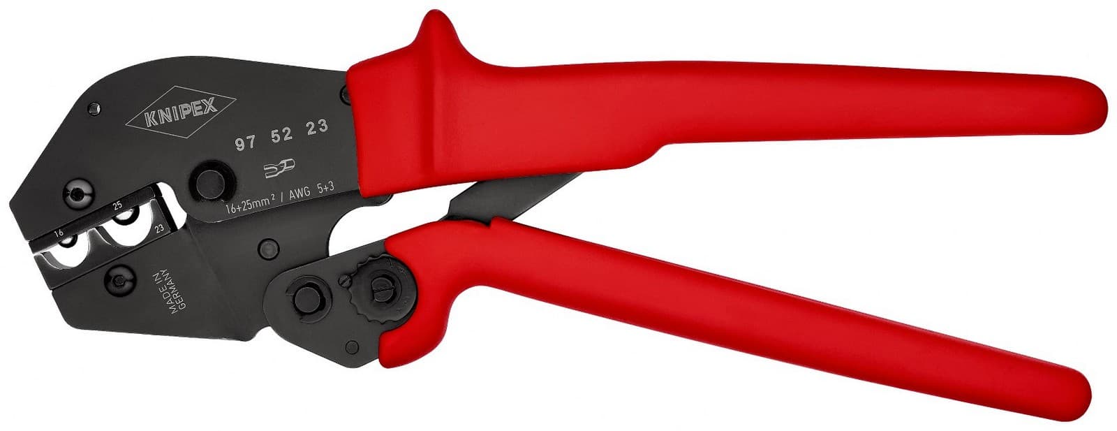 Knipex krimp klešta za neizolovane stopice i spojnice 16+25mm² 97 52 23