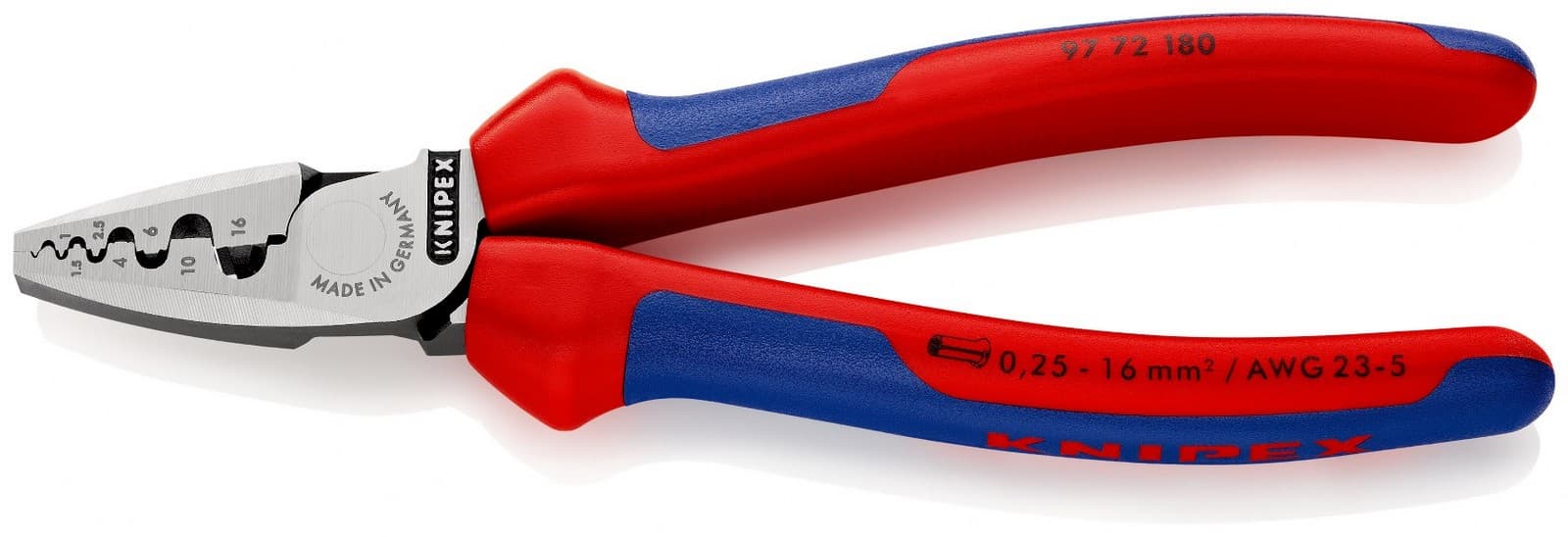 Knipex klešta za krimpovanje hilzni (kablovskih završetaka) 180mm 97 72 180