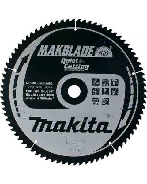 Makita List za testeru od tvrdog metala, MAKBlade Plus, sa 80 zubaca B-08741
