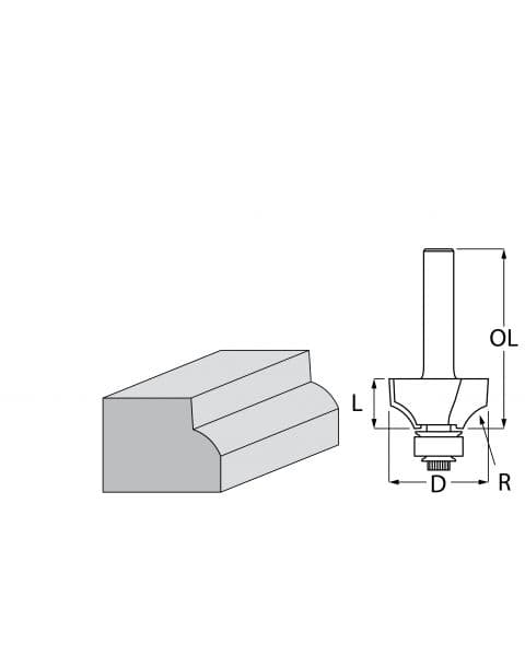 Makita Okrugla glodalica sa ležajem D-48393