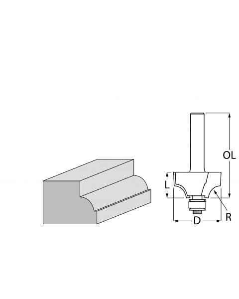 Makita Okrugli rezač sa profilom D-48527