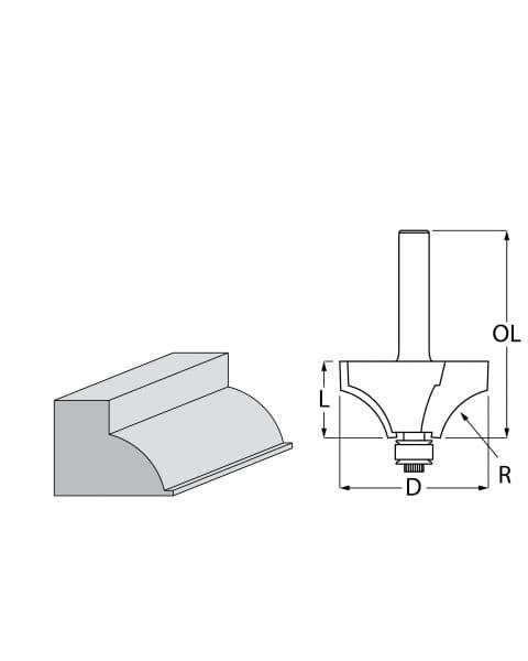 Makita Okrugli rezač sa profilom D-48555
