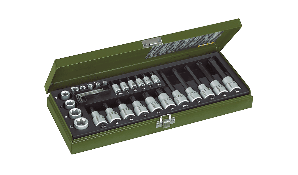 Proxxon Komplet specijalnih TORKS nasadnih kljuceva i TORKS nasadnih bitova od 29 komada