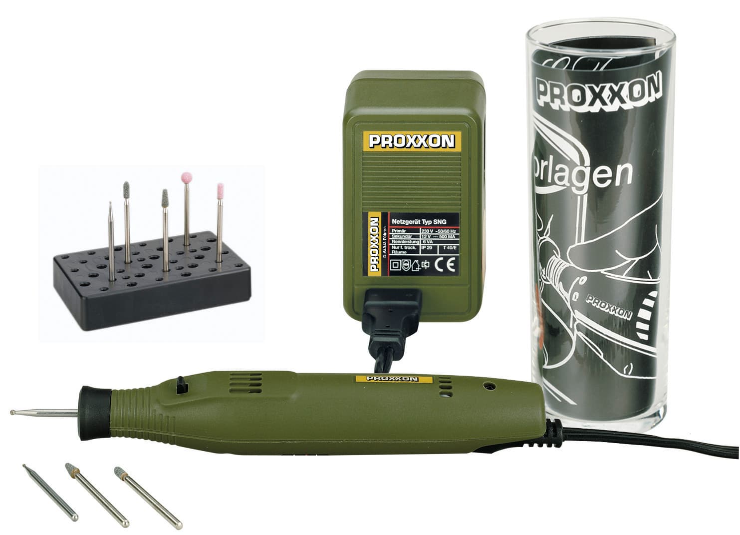 Proxxon Set za graviranje sa test staklom, 28635
