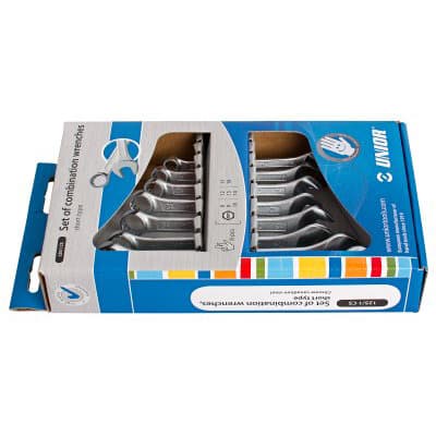 Unior 125/1CS Ključevi viljuškasto-okasti u kartonskoj kutiji, 8 - 19/8, 603711