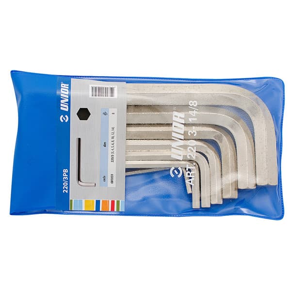 Unior 220/3PB Ključevi imbus u plastičnoj futroli, 3 - 19/10, 601061