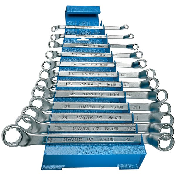 Unior 180/1MS Ključevi okasti na metalnom stalku, 6 - 32/12, 605545