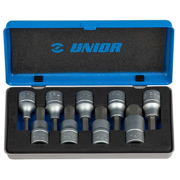 Unior 192/14 Ključevi nasadni sa imbus profilom, prihvat 1/2", u metalnoj kutiji, /9, 607064