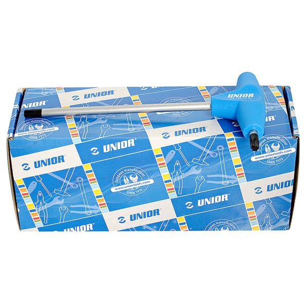 Unior 193TXCB Ključevi sa TX profilom sa T-ručicom, dvostrani, u kartonskoj kutiji, TX6 - TX45/10, 608880
