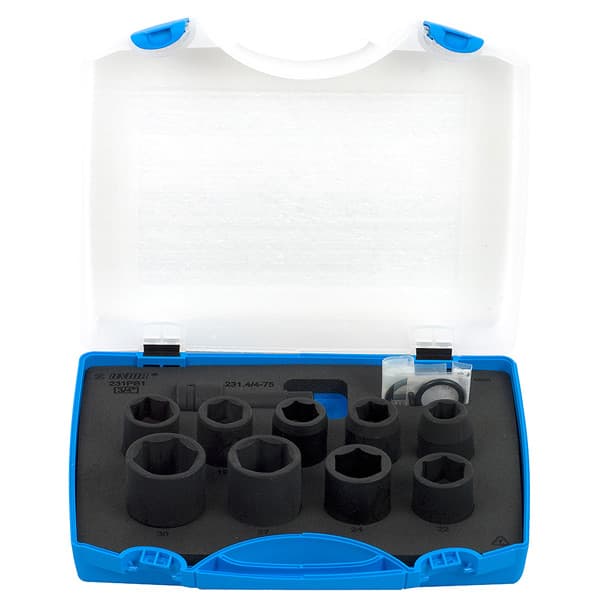 Unior 231/4PB1 Ključevi nasadni IMPACT, prihvat 1/2", u plastičnoj kutiji, 15 - 30/12, 612506