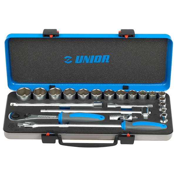Unior 190BI6P22IN Ključevi nasadni colovni, prihvat 1/2", u metalnoj kutiji, /22, 615180