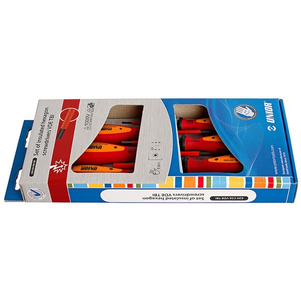 Unior 620CS6VDETBI Odvijači VDE TBI imbus, izolovani, u garnituri, /6, 617048