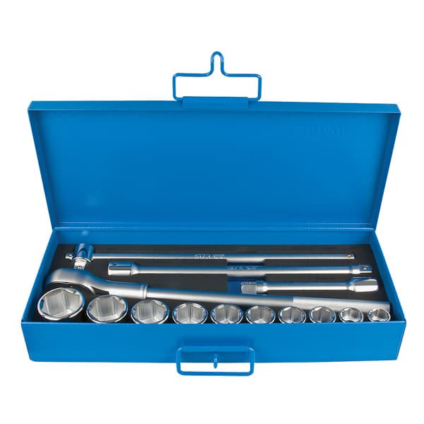 Unior 197MB3 Ključevi nasadni, colovni, prihvat 3/4", u metalnoj kutiji, 7/8"-17/8"/14, 617119