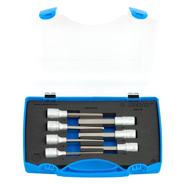 Unior 192/16 Ključevi nasadni, dugi sa imbus profilom, prihvat 1/2", u plastičnoj kutiji, 5 - 14 /7, 619416