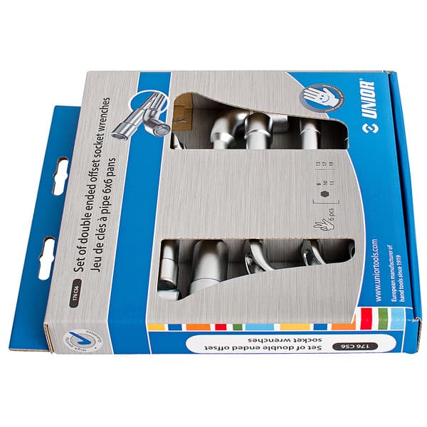 Unior 176CS6 Ključevi lulasti, dvostrani u kartonskoj kutiji, 8 - 19/6, 620581