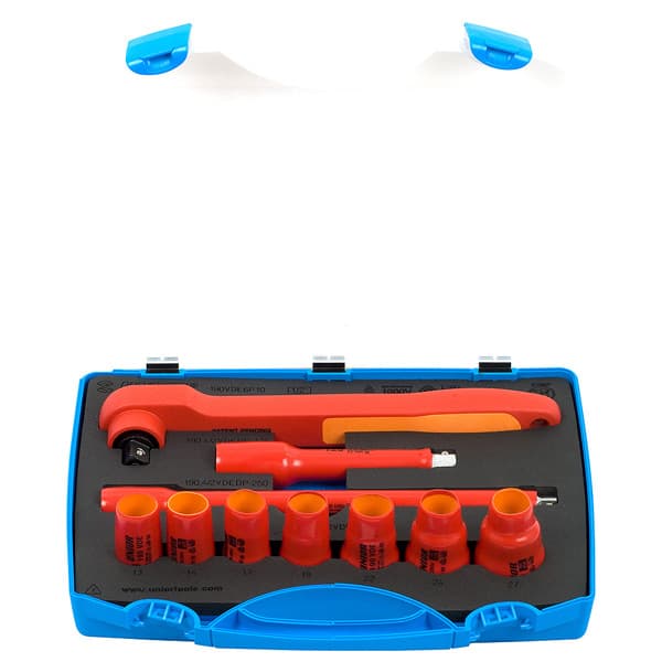 Unior 190VDE6P10 Klučevi nasadni izolovani, prihvat 1/2" u plastičnoj kutiji, 0, 621646