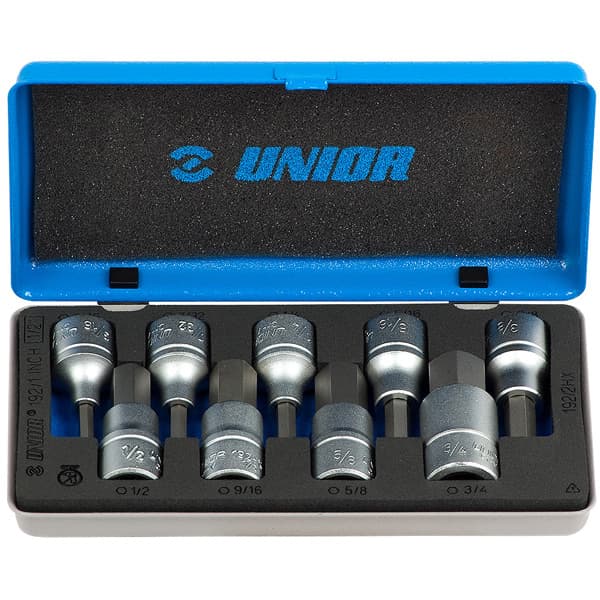 Unior 192/14INCH Ključevi nasadni sa imbus profilom, prihvat 1/2", colovni, u metalnoj kutiji, 0, 621759