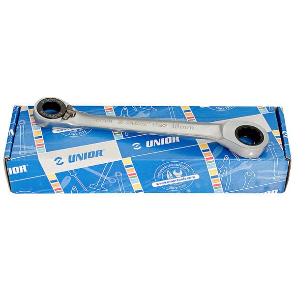 Unior 170/2CB Ključevi okasti sa čegrtaljkom u kartonskoj kutiji, 0, 623082