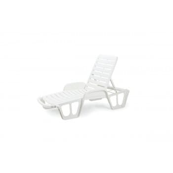 Baštenska ležaljka plastična Letino Fisso bela