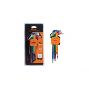 Villager Torx set dugih ključeva 9 kom u boji