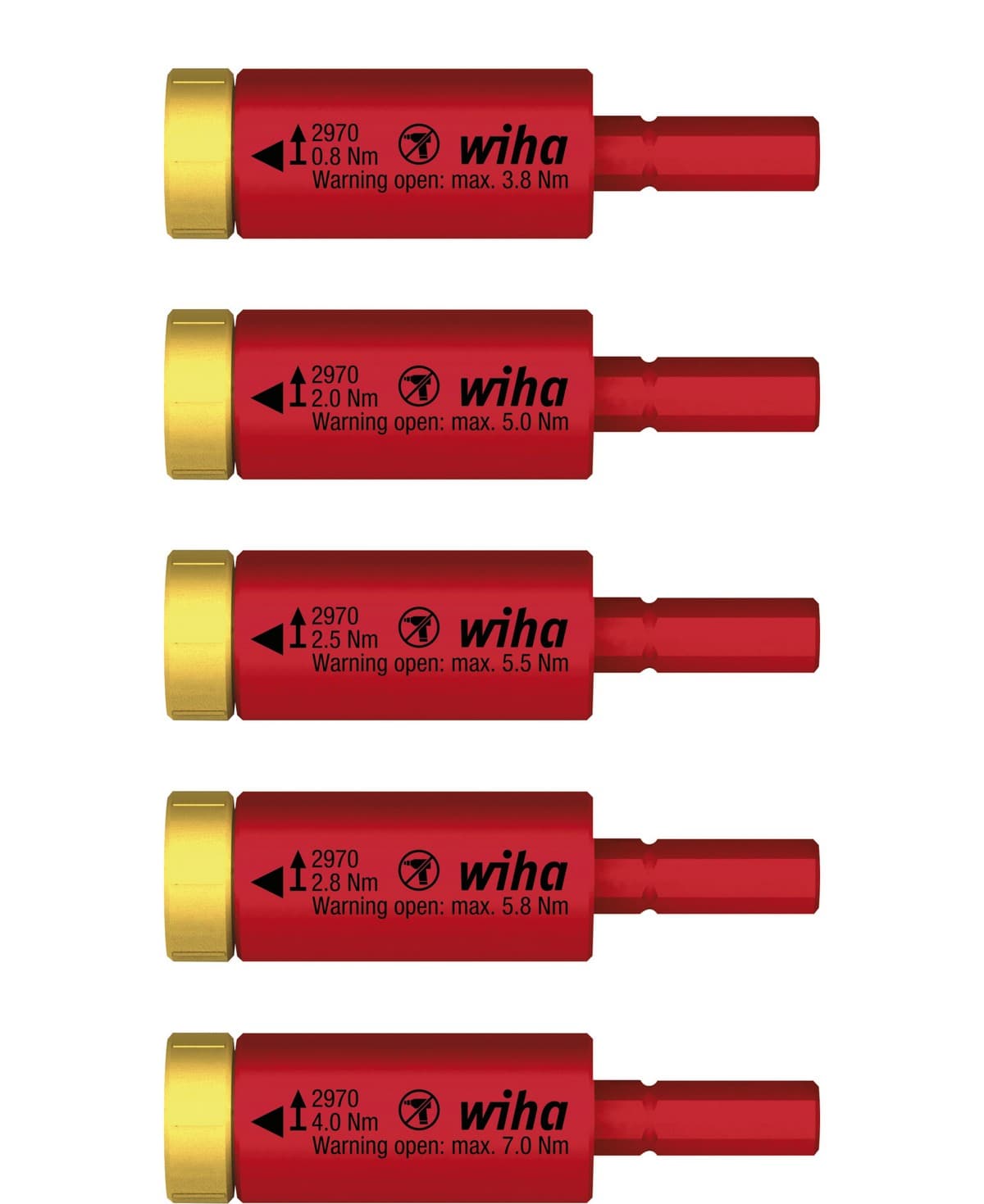 Wiha 41479 Postavljanje obrtnog momenta easyTorque Adapter električarski za slimBitovima i Slimvario® držač, 5 delova