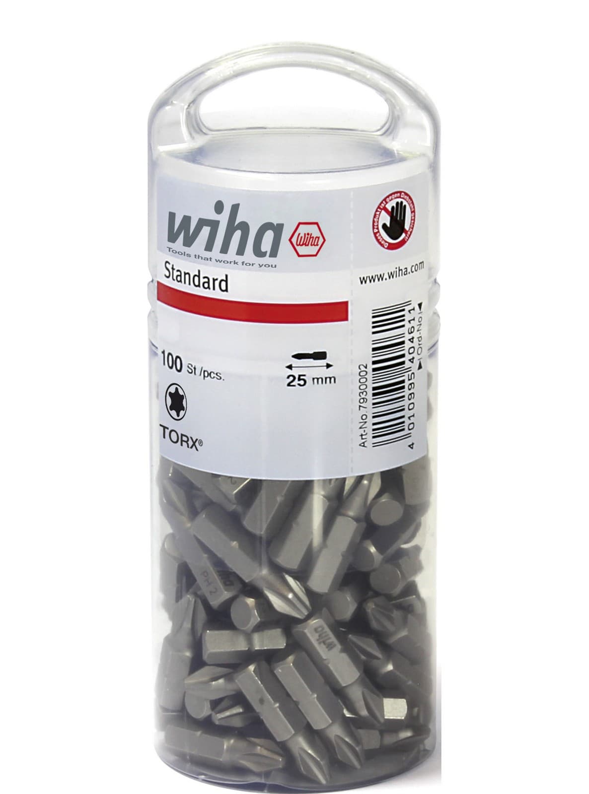 Wiha 40463 set bitova Standard, 25 mm Torx®, T20, 100 komada