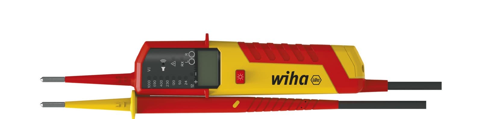 Wiha 44319 ispitivač napona i kontinuiteta, 12-1.000V AC, CAT IV, sa 2xAAA baterije