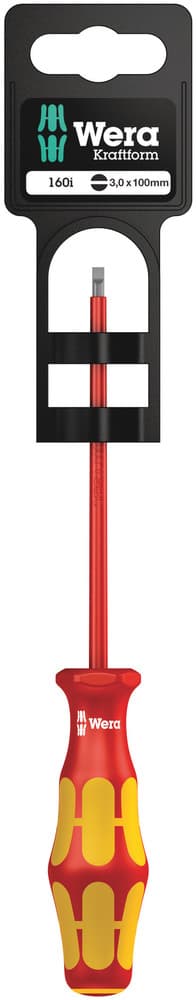 Wera 160 i VDE izolovani odvijač SL, 0,5 x 3 x 100 mm, 05100001001