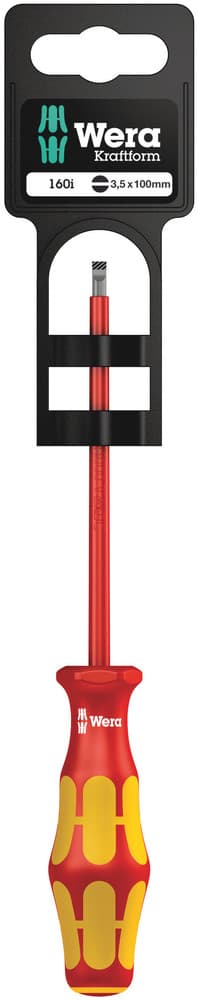 Wera 160 i VDE izolovani odvijač SL, 0,6 x 3,5 x 100 mm, 05100002001