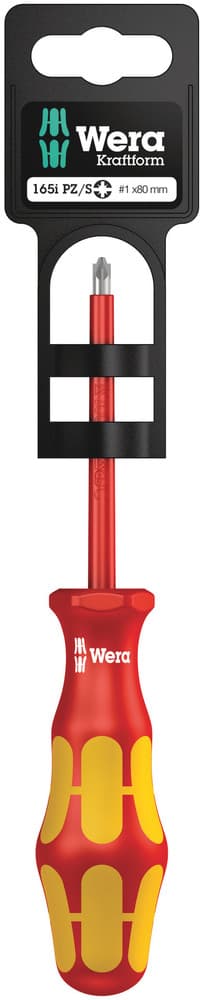 Wera 165 I PZ / SL VDE izolovani odvijač, # 1 x 80 mm, 05100021001