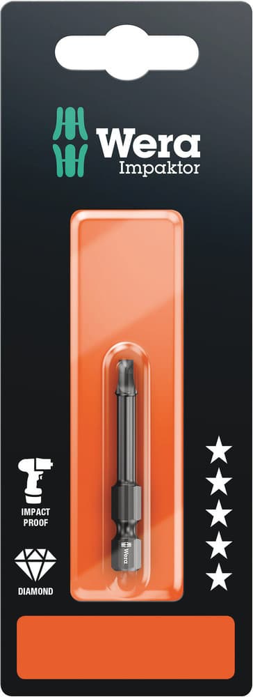 Wera  868/4 IMP DC Impaktor kvadratni bit, # 3 x 50 mm, 05073972001