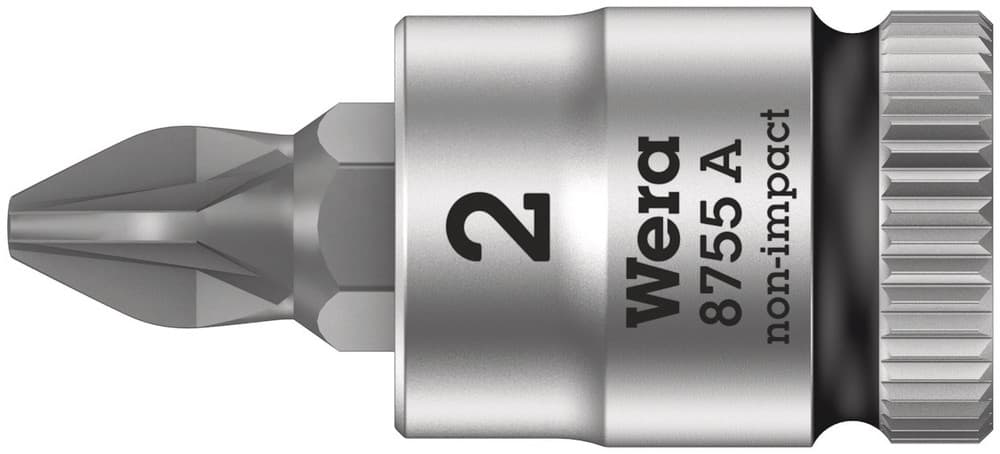 Wera 8755 Pozidriv Zyklop nasadni bit, 1/4", PZ 2 x 28 mm, 05003354001