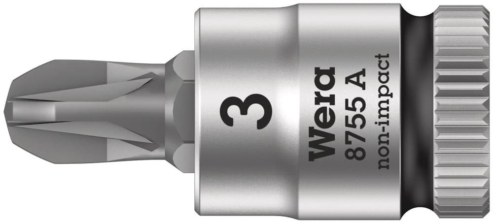 Wera 8755 Pozidriv Zyklop nasadni bit, 1/4", PZ 3 x 28 mm, 05003355001