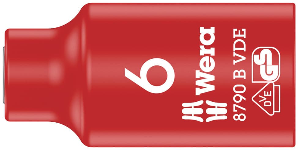 Wera 8790 B VDE Zyklop 3/8" nasadni ključ, izolovan, 6 x 46 mm, 05004950001
