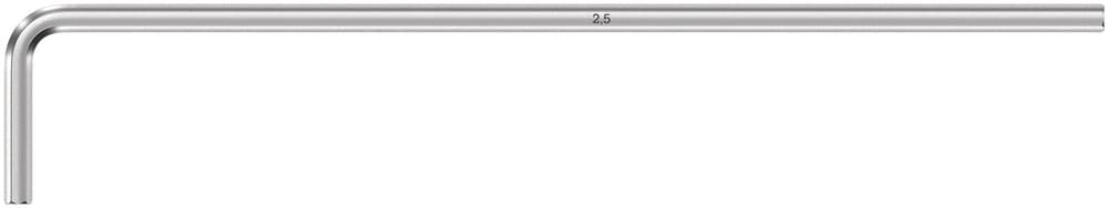 Wera 950 Imbus ključ, metrički, hromirani, 2.5 x 112 mm, 05021610001