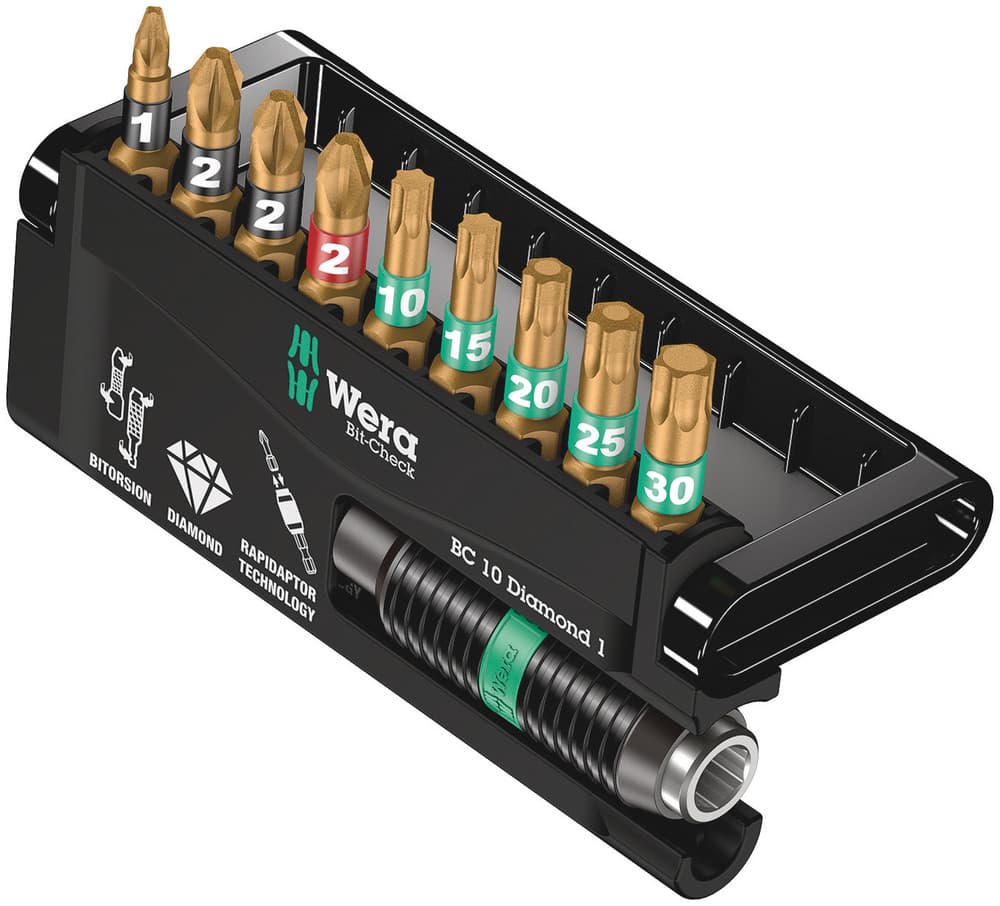 Wera Bit-Check 10 Diamond 1 set bitova, 10 komada, 05057116001