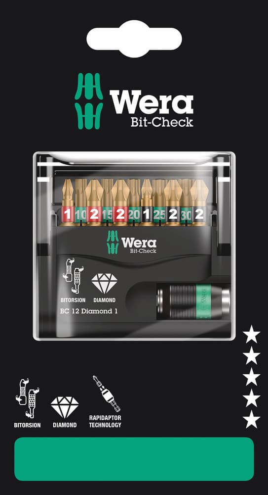 Wera Bit-Check 12 Diamond 12 komada, 05136392001