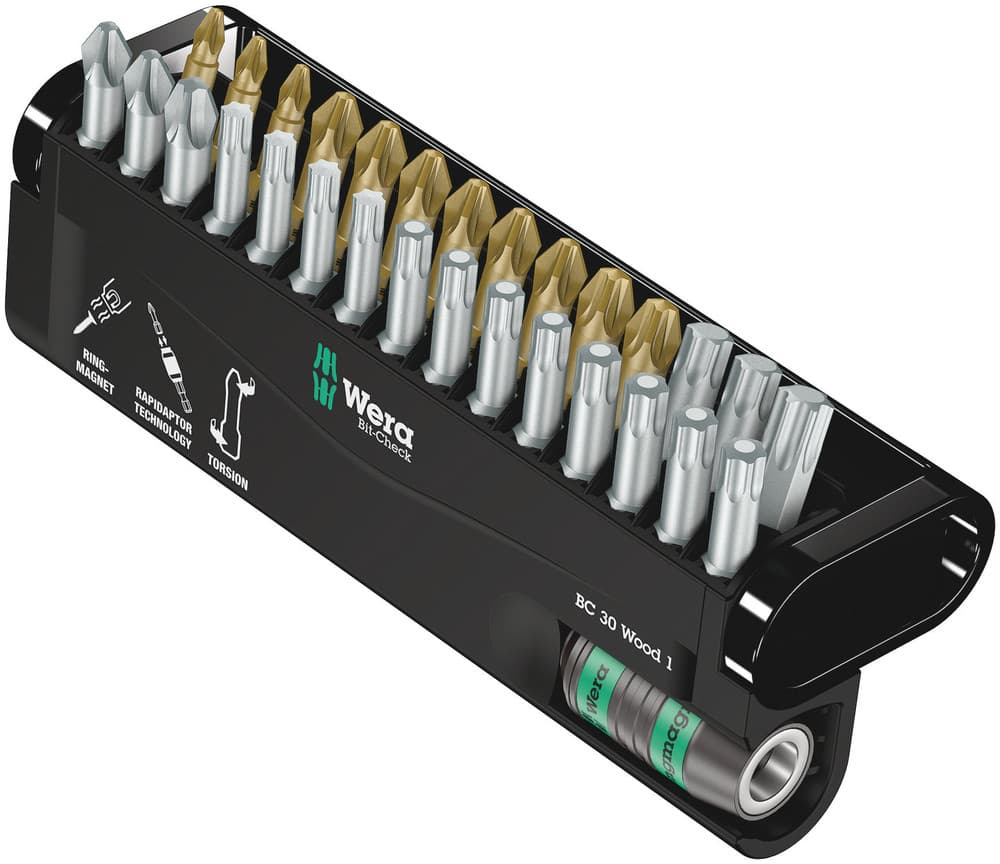 Wera Bit-Check 30 Wood 1 set bitova, 30 komada, 05057433001